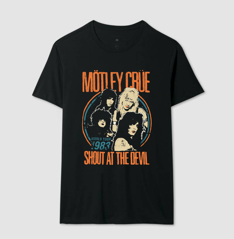 Camiseta Mötley Crüe - Shout At The Devil - 1983 World Tour