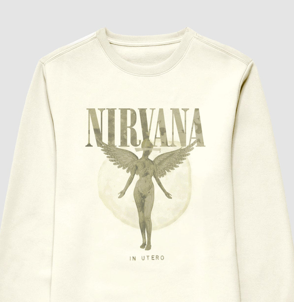 Suéter Moletom In Utero - Nirvana - Branca