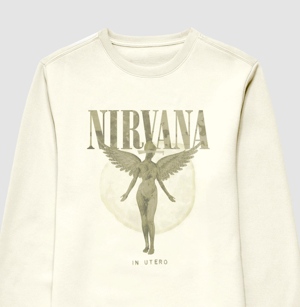 Suéter Moletom In Utero - Nirvana - Branca