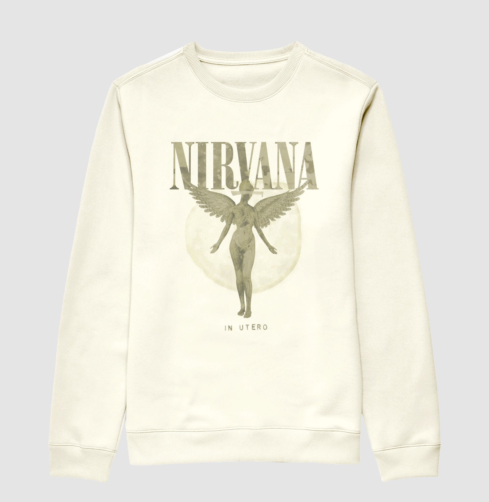 Suéter Moletom In Utero - Nirvana - Branca