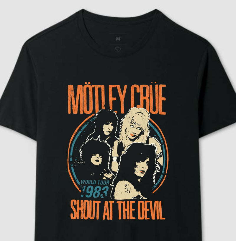 Camiseta Mötley Crüe - Shout At The Devil - 1983 World Tour